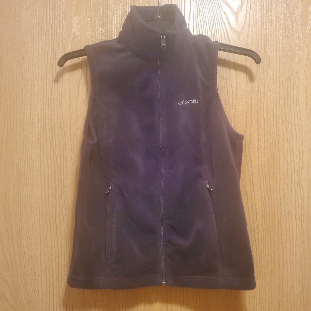 Columbia black fleece vest PS